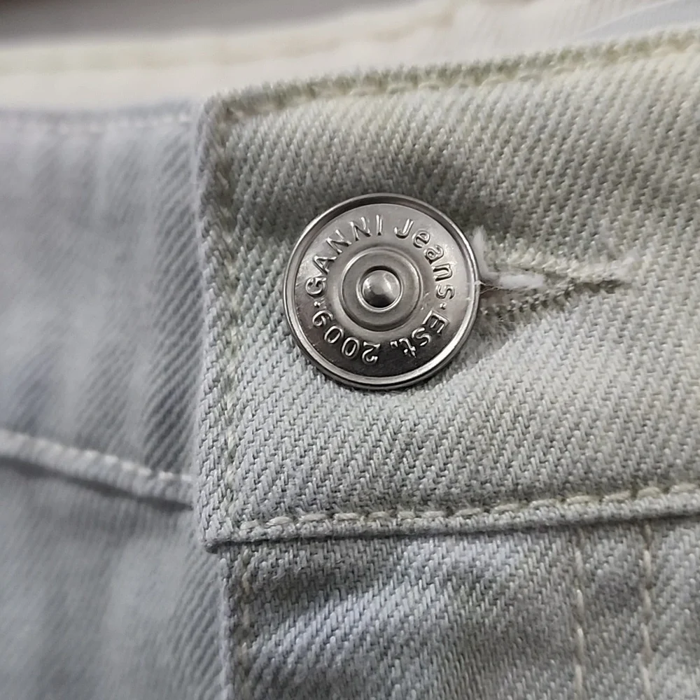 Ganni Multicolored Wash Shiloh Denim Skirt (SZ 42) - Picture 6 of 14